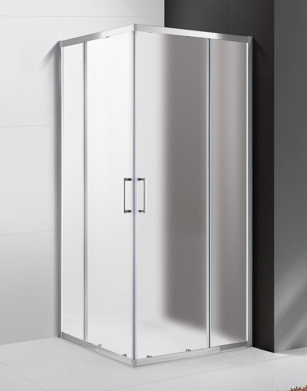 Душевой уголок Cezares MOLVENO-A-2-100-P-Cr, 100х100х195, профиль хром, стекло Punto матовое