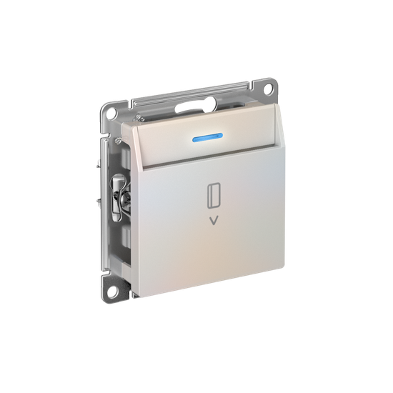 Выключатель карточный AtlasDesign 10А с подсветкой без задержки отключения механизм жемчуж. SE ATN000414