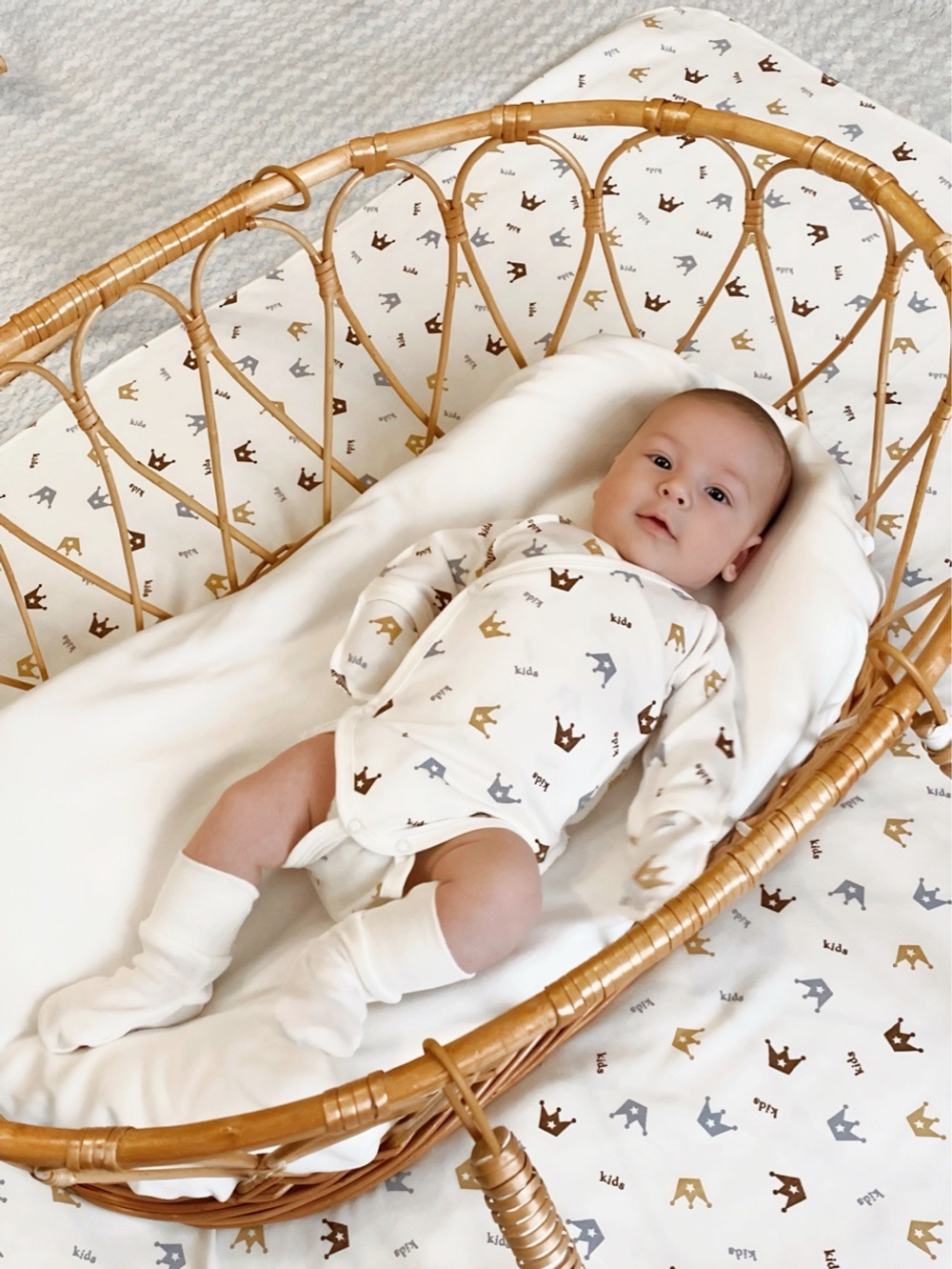 Короны | Лазурно-серый | Шоколад