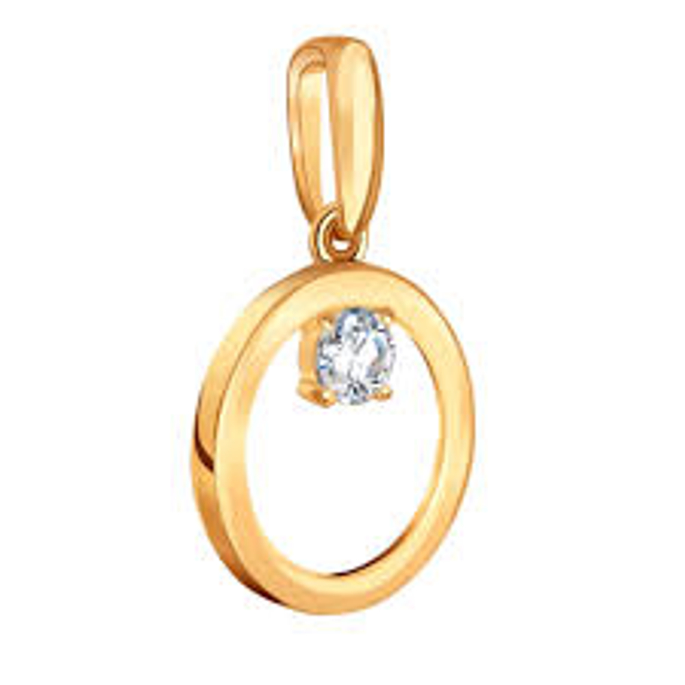 Подвеска из золота с фианитами