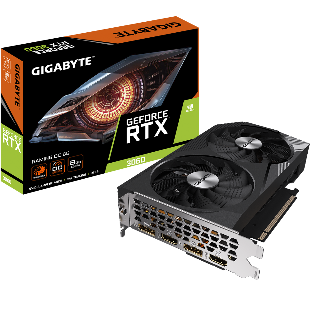 Видеокарта Gigabyte Geforce RTX 3060 Gaming OC 8Gb