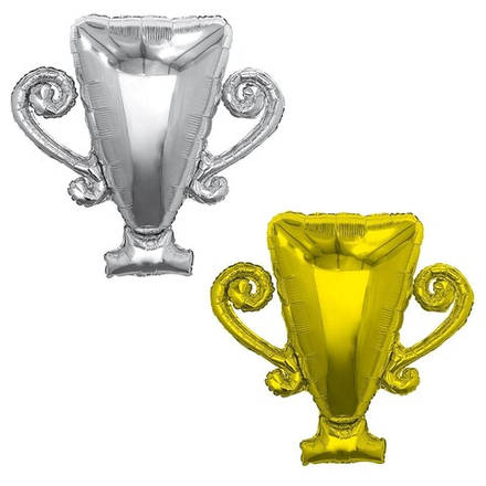 Фольгированный шар-фигура «Кубок», золото/ серебро, 91 см