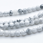 Магнезит бусины, диаметр 6,2-6,4 мм, цена за 28-29 шт (1/2 нити)