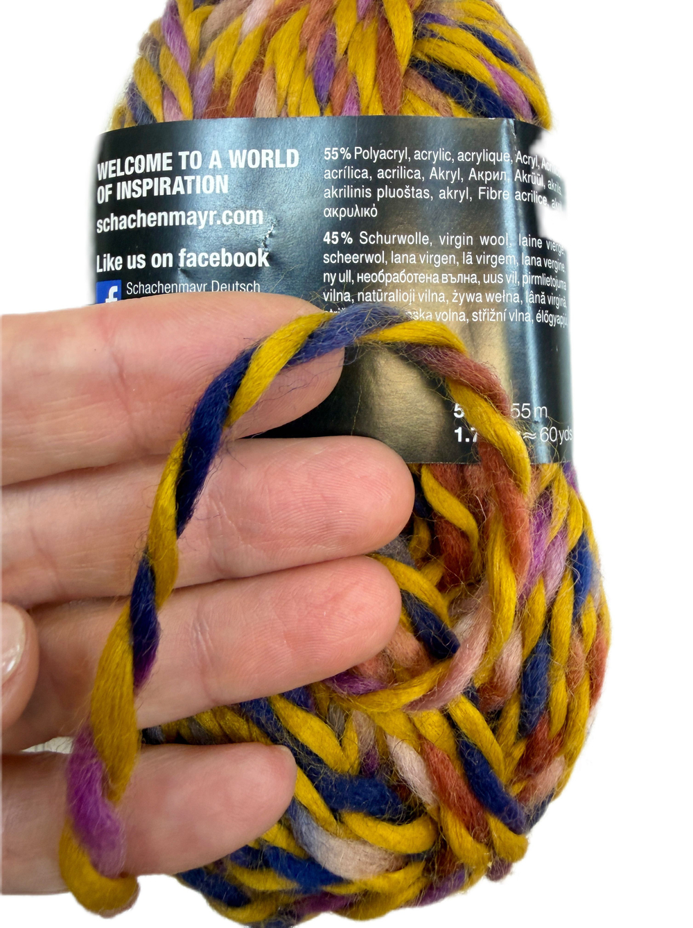 Пряжа от Schachenmayr Fashion (Coats Германия) 45% шерсть 55% полиакрил 50г-55 м col 91