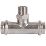 ROMMER Тройник с НР 22x1/2" из нержавеющей стали прессовой