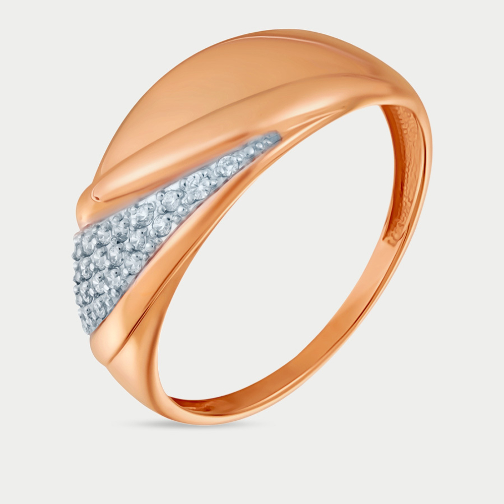 Кольцо женское из розового золота 585 пробы с фианитами (арт. 019481-1102)