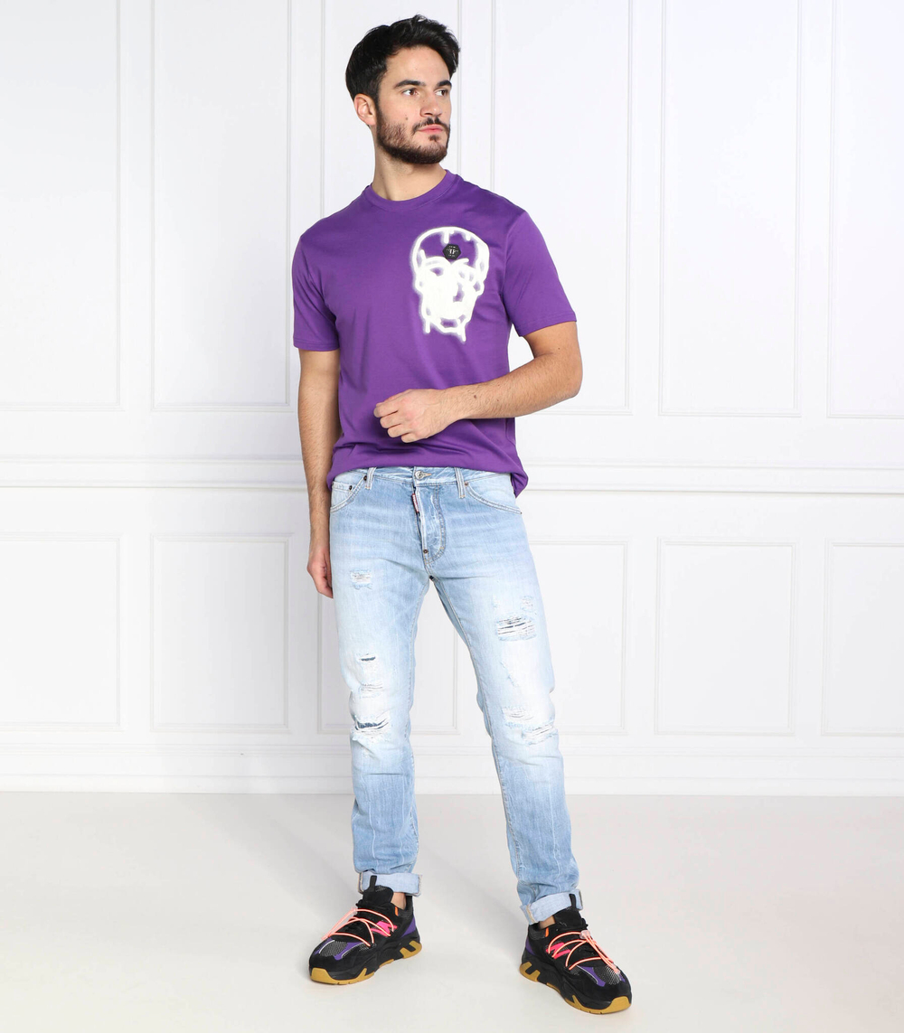 футболка Philipp Plein - фиолетовый(MTK5827 PJY002N)