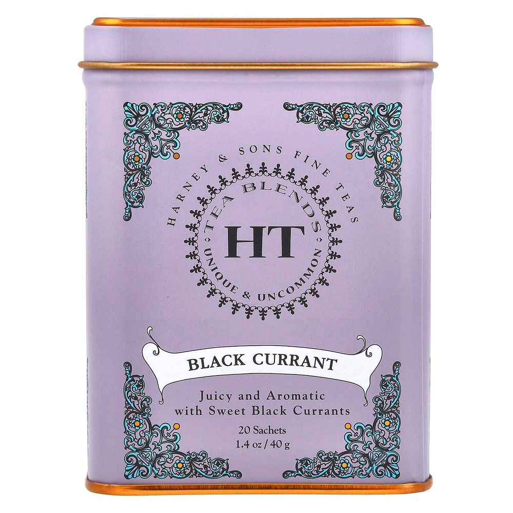 Harney & Sons, HT Tea Blends, смесь чая с черной смородиной, 20 пакетиков, 40 г (1,4 унции)