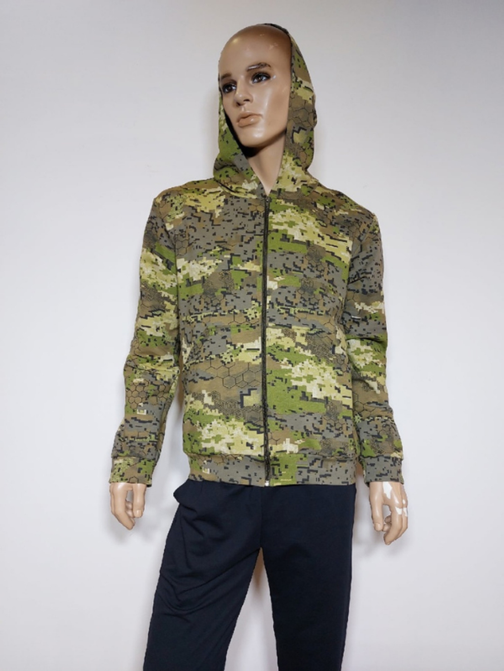 3313 Толстовка мужская на молнии с капюшоном (54-176)