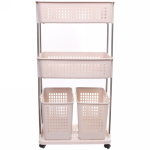 Этажерка 3х-секционная на колесиках 56х33,5х107