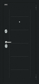 Дверь стальная Bravo R  БОРН Букле черное/Bianco Veralinga