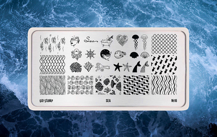 Пластина для стемпинга Go Stamp 16 Sea