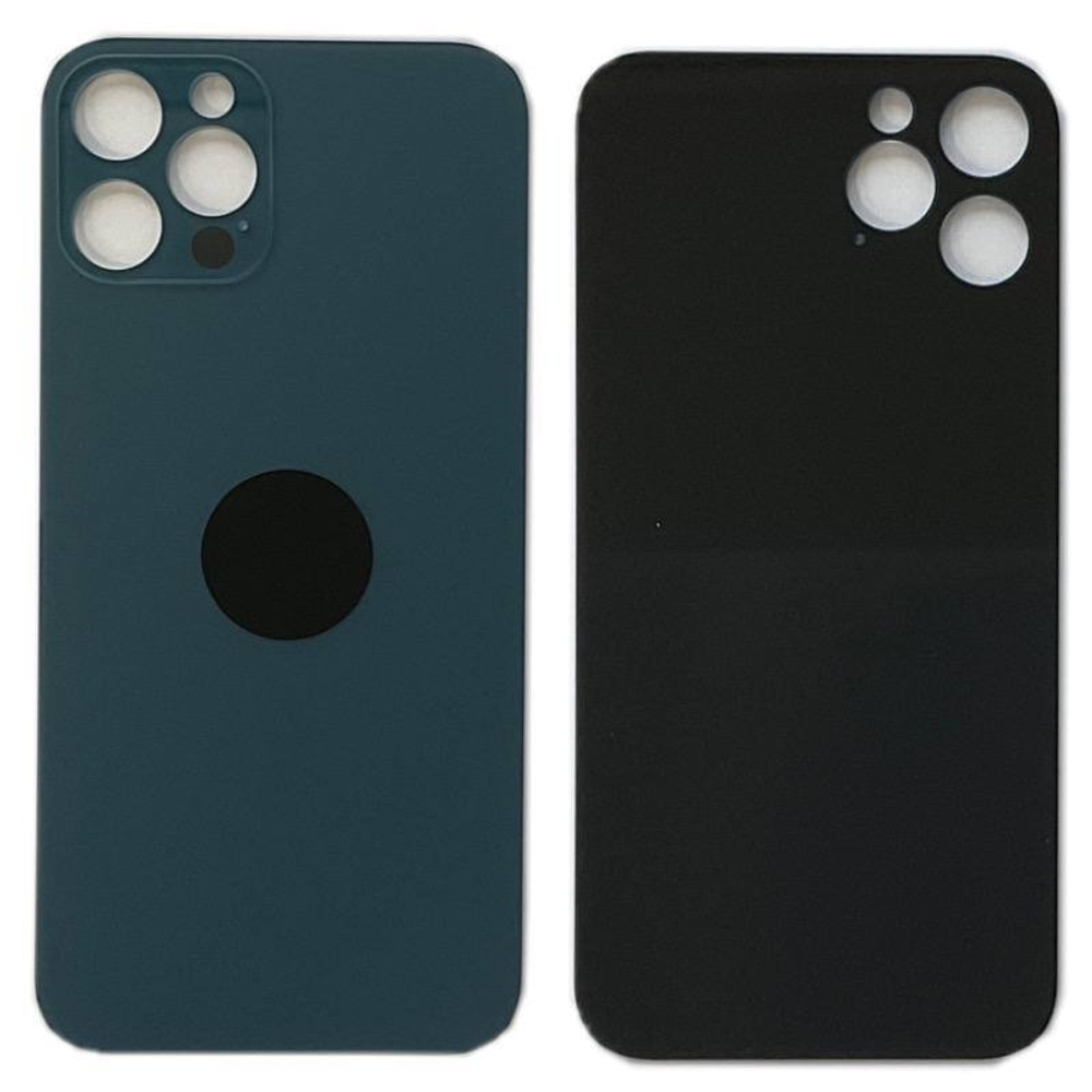 Задняя крышка для Apple iPhone 12 Pro Синий (стекло, широкий вырез под камеру)