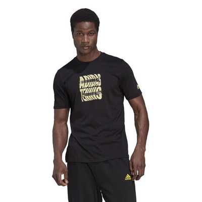 Мужское теннисное поло adidas Graphic T-Shirt Men - Black