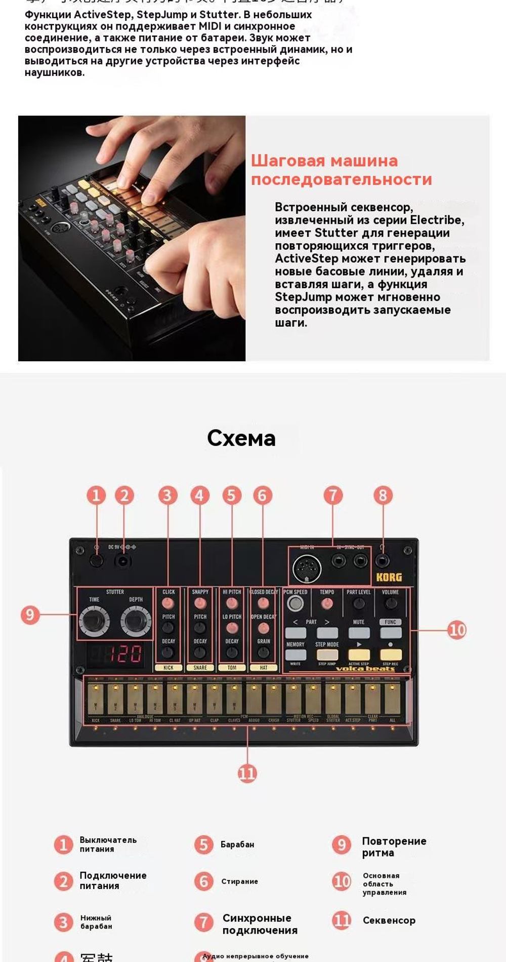KORG VOLCA-FM2 Тройная полифоническая цифровая FM-система