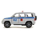 Модель ин. мет. "УАЗ Patriot полиция" 12см, дв., багаж. коробка SB-17-81-UP-P-WB (Технопарк)