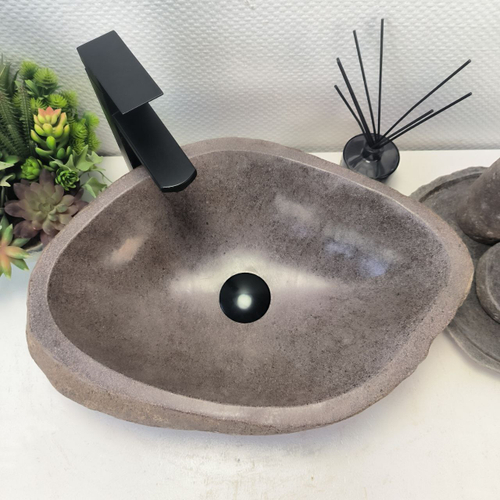 Раковина из речного камня RS-63689 (49*34*15) 0122