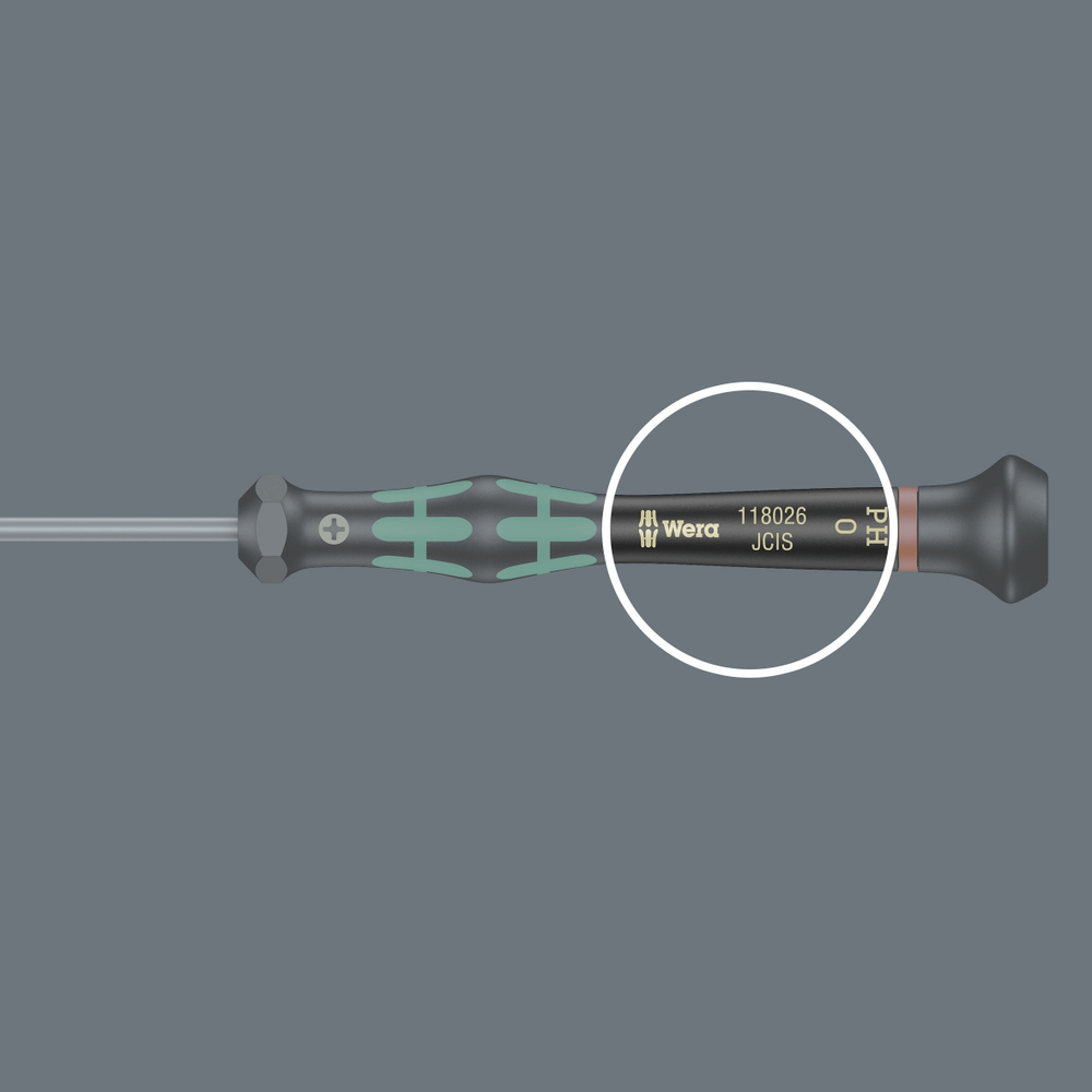 Крестовая отвёртка для электронщиков PH0х60 мм Wera 05118022001