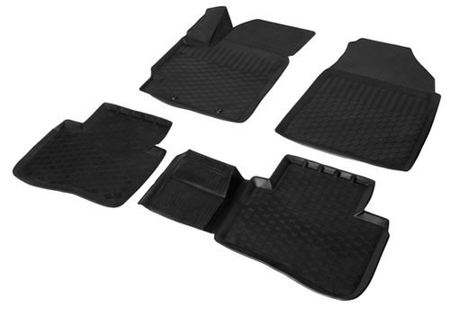 Коврики в салон автомобиля Rival для Hyundai Creta II поколение 2021-н.в., полиуретан, 4 части, 12310003