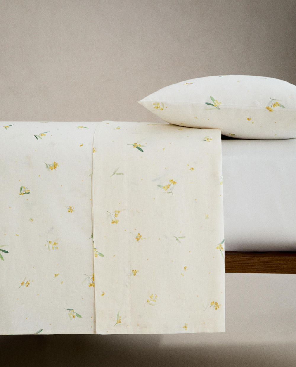 Пододеяльник Zara Home, лён 55%, хлопок 45%, с цветочным принтом, 7116/088