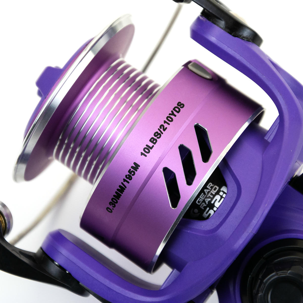 Безынерционная катушка 5000 Kaida SKYLARK (3+1BB, мет. шпуля), Фиолетовый