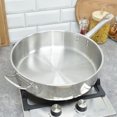 Сковорода 32см Общепит без крышки глубокая, индукция ТРС 3,5мм