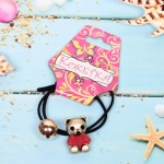 Резинка для волос 1шт «Кокетка - Aks Bambina», мишки, микс 2 цвета, d-5см