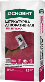 Основит Штукатурка ЭКСТЕРВЭЛЛ "Короед" OS-2.5 декорат. WK ( фракция 2,5мм) (25кг) Белая