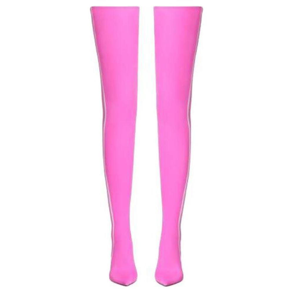 Adidas x Balenciaga Knife Knee High Boots 11cm Women"s Pink White