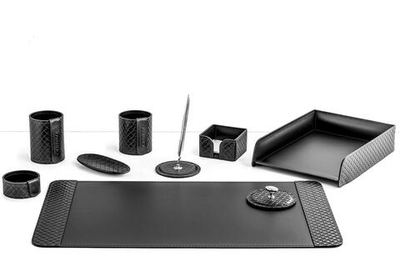 Набор Урбан из кожи премиум FG Black treccia/черный 9 предметов