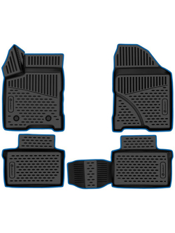 Коврики в салон для LADA (ВАЗ) Vesta (I Рест) 2022- 4шт. (синий кант, полиуретан) KANT.ELEMEN3DA6732121.BL