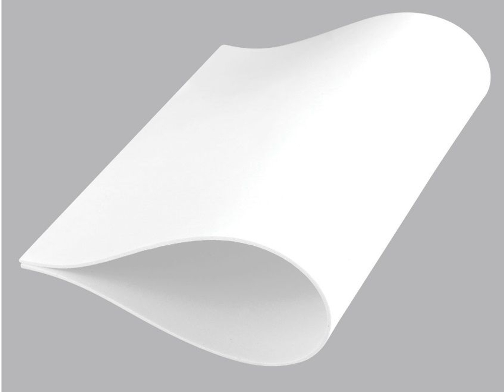 Пористая резина (фоамиран) для творчества, БЕЛАЯ, 50х70 см, 1 мм, ОСТРОВ СОКРОВИЩ, 661677