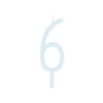 Свеча тонкая цифра "6"