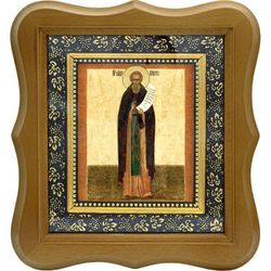 Савва Вишерский, Новгородский Преподобный. Икона на холсте.