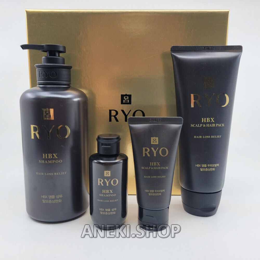 Набор для укрепления волос люкс HBX Shampoo Scalp Hairpack Hair Loss Relief Set Ryo