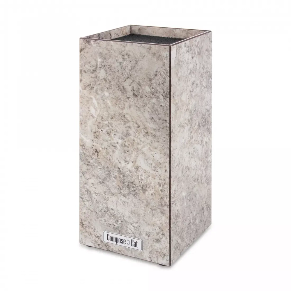 Подставка для кухонных ножей 10х10х23см ComposeEat Everyday мрамор серый