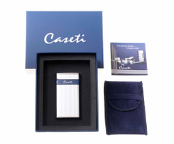Зажигалка Caseti, турбо, тонкая, хром CA418-4