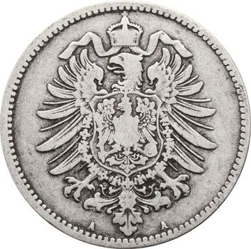 1 марка 1876 Германская Империя "A"