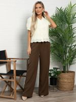 Брюки на резинке Бинори (коричневые) Б15595-30М LT Collection