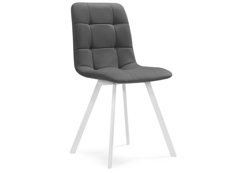 Стул на металлокаркасе Чилли белый каркас / темно-серый