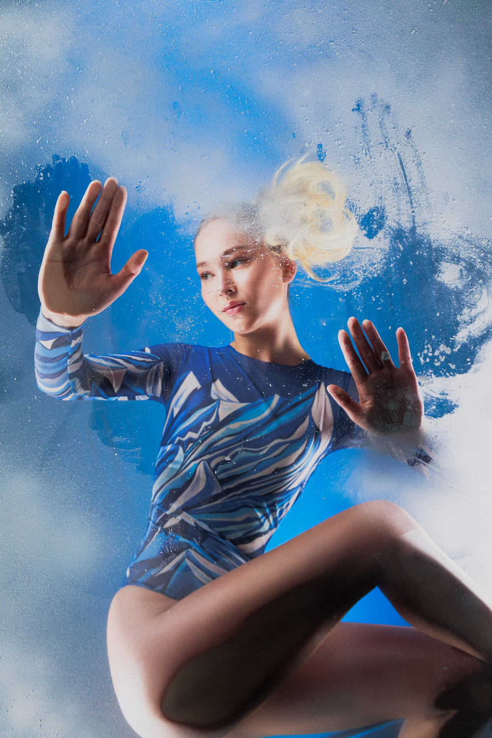 Купальник с рукавами "Горы"