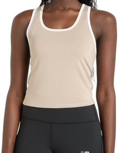 Женский топ теннисный New Balance Tournament Tank - бежевый