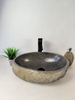 Раковина из речного камня RS-65956 48х33х15 из натурального камня