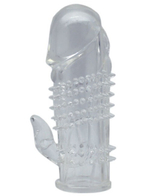 Насадка с пупырышками и стимулирующим отростком (Цвет: цвета в ассортименте)