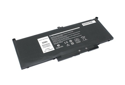 Аккумуляторная батарея для ноутбука Dell Latitude 12 7000 (F3YGT-2S2P) 7.6V 6800mAh OEM черная