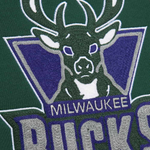 Баскетбольная толстовка Mitchell&Ness NBA Chainstitch Fleece Vintage Logo Milwaukee Bucks Sweatshirt Green