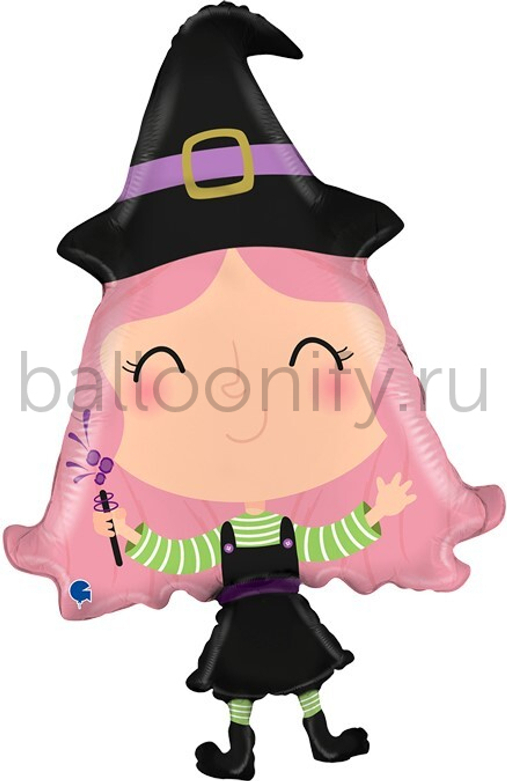 Шар (33''/84 см) Фигура, Маленькая ведьмочка, 1 шт.