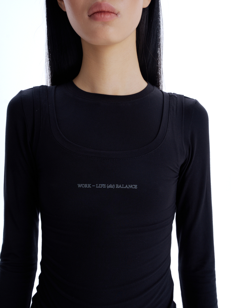 Майка "(dis)balance" черная