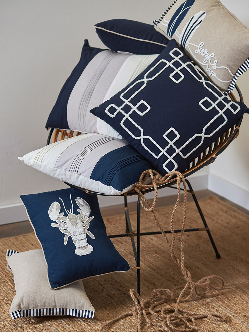 Подушка декоративная navy mood из коллекции sea treasures, 45х45 см