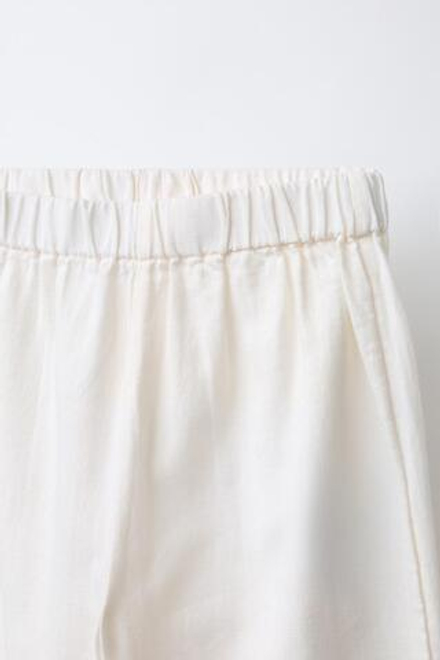 ZARA ПИЖАМА С КОНТРАСТНОЙ ОТДЕЛКОЙ, ЭКРЮ